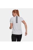 CAMISETA ESPORTIVA DESIGNED 2 MOVE 3-STRIPES ADIDAS FEMININA - Branco CAMISETA ESPORTIVA DESIGNED 2 MOVE 3-STRIPES ADIDAS FEMININA - Branco