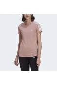 CAMISETA ESPORTIVA DESIGNED 2 MOVE 3-STRIPES ADIDAS FEMININA - Rosa/branco CAMISETA ESPORTIVA DESIGNED 2 MOVE 3-STRIPES ADIDAS FEMININA - Rosa/branco