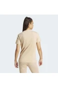 CAMISETA ESSENTIALS LOGO ADIDAS FEMININA - Bege/branco