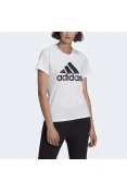 CAMISETA ESSENTIALS LOGO ADIDAS FEMININA - Branco/preto