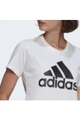 CAMISETA ESSENTIALS LOGO ADIDAS FEMININA - Branco/preto