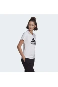 CAMISETA ESSENTIALS LOGO ADIDAS FEMININA - Branco/preto