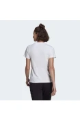 CAMISETA ESSENTIALS LOGO ADIDAS FEMININA - Branco/preto
