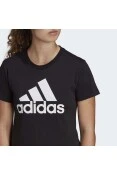 CAMISETA ESSENTIALS LOGO ADIDAS FEMININA - Preto/branco