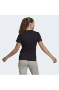 CAMISETA ESSENTIALS LOGO ADIDAS FEMININA - Preto/branco