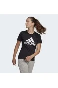 CAMISETA ESSENTIALS LOGO ADIDAS FEMININA - Preto/branco