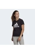 CAMISETA ESSENTIALS LOGO ADIDAS FEMININA - Preto/branco