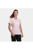 CAMISETA ESSENTIALS LOGO ADIDAS FEMININA - Rosa/branco