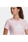 CAMISETA ESSENTIALS LOGO ADIDAS FEMININA - Rosa/branco