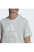 CAMISETA ESSENTIALS LOGO ADIDAS FEMININA - Verde/branco
