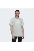 CAMISETA ESSENTIALS LOGO ADIDAS FEMININA - Verde/branco