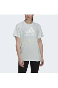 CAMISETA ESSENTIALS LOGO ADIDAS FEMININA - Verde/branco