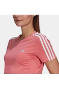 CAMISETA ESSENTIALS SLIM 3-STRIPES ADIDAS FEMININA - Rosa CAMISETA ESSENTIALS SLIM 3-STRIPES ADIDAS FEMININA - Rosa