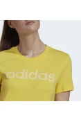 CAMISETA ESSENTIALS SLIM LOGO ADIDAS FEMININA - Amarelo
