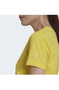 CAMISETA ESSENTIALS SLIM LOGO ADIDAS FEMININA - Amarelo