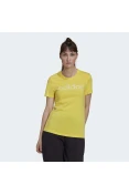 CAMISETA ESSENTIALS SLIM LOGO ADIDAS FEMININA - Amarelo