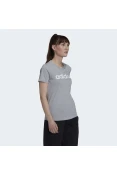 CAMISETA ESSENTIALS SLIM LOGO ADIDAS FEMININA - Cinza