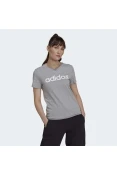 CAMISETA ESSENTIALS SLIM LOGO ADIDAS FEMININA - Cinza