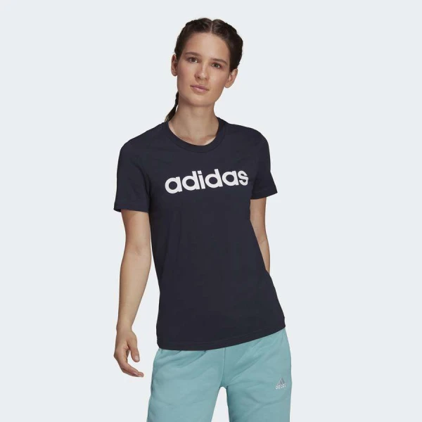 CAMISETA ESSENTIALS SLIM LOGO ADIDAS FEMININA - Marinho