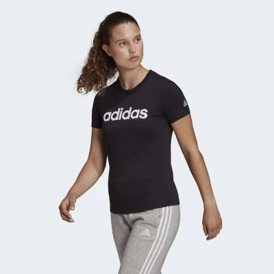 CAMISETA ESSENTIALS SLIM LOGO ADIDAS FEMININA - Preto CAMISETA ESSENTIALS SLIM LOGO ADIDAS FEMININA - Preto