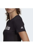 CAMISETA ESSENTIALS SLIM LOGO ADIDAS FEMININA - Preto
