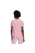 CAMISETA ESSENTIALS SLIM LOGO ADIDAS FEMININA - Rosa/preto