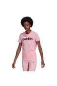 CAMISETA ESSENTIALS SLIM LOGO ADIDAS FEMININA - Rosa/preto