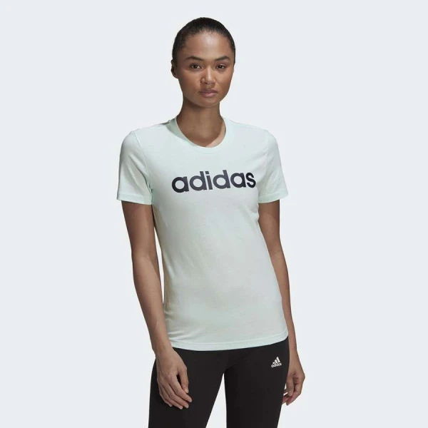 CAMISETA ESSENTIALS SLIM LOGO ADIDAS FEMININA - Verde