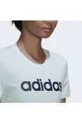 CAMISETA ESSENTIALS SLIM LOGO ADIDAS FEMININA - Verde