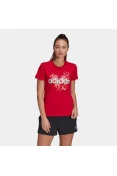 CAMISETA ESTAMPA FLORAL FARM RIO ADIDAS FEMININA - Vermelho CAMISETA ESTAMPA FLORAL FARM RIO ADIDAS FEMININA - Vermelho