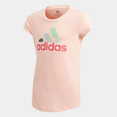 CAMISETA ESTAMPADA ADIDAS JG BOS GRAPH FEMININA INFANTIL - Salmao
