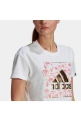 CAMISETA ESTAMPADA BIG LOGO FOIL ADIDAS FEMININA - Branco CAMISETA ESTAMPADA BIG LOGO FOIL ADIDAS FEMININA - Branco