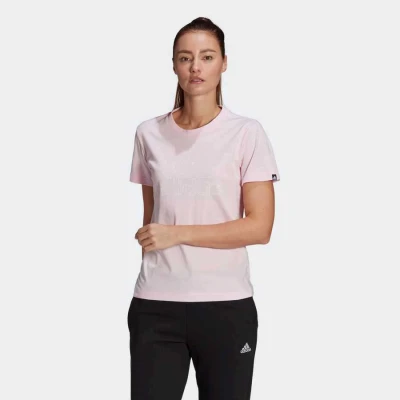 CAMISETA ESTAMPADA OUTLINED FLORAL ADIDAS FEMININA - Rosa