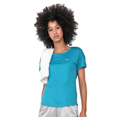 CAMISETA FILA BASIC SPORTS FEMININA - Azul CAMISETA FILA BASIC SPORTS FEMININA - Azul