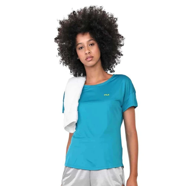 CAMISETA FILA BASIC SPORTS FEMININA - Azul CAMISETA FILA BASIC SPORTS FEMININA - Azul