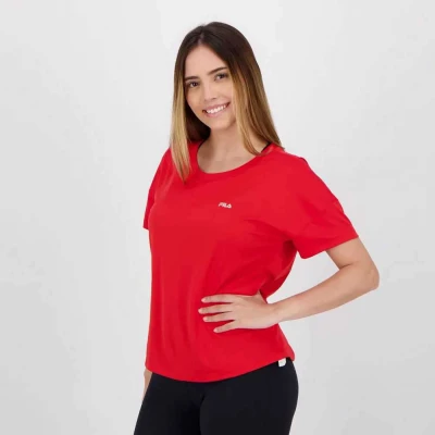 CAMISETA FILA BASIC SPORTS FEMININA - Vermelho CAMISETA FILA BASIC SPORTS FEMININA - Vermelho