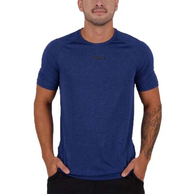 CAMISETA FILA BASIC TRAIN MELANGE MASCULINA - Azul CAMISETA FILA BASIC TRAIN MELANGE MASCULINA - Azul