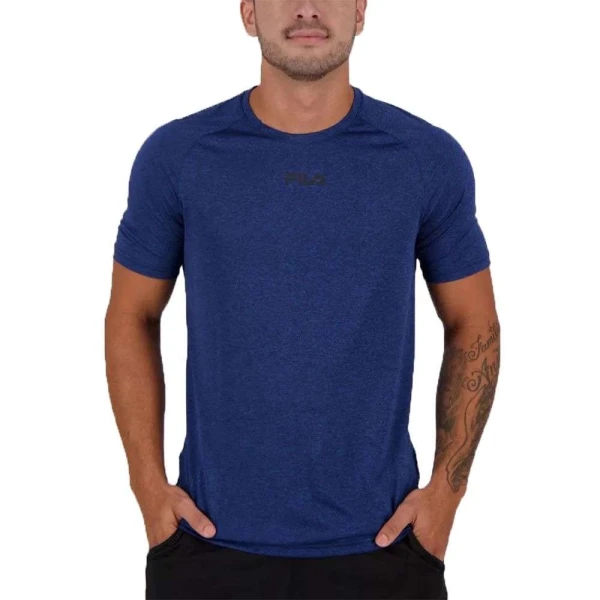 CAMISETA FILA BASIC TRAIN MELANGE MASCULINA - Azul CAMISETA FILA BASIC TRAIN MELANGE MASCULINA - Azul