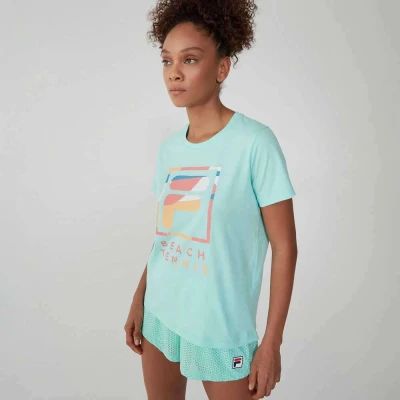 CAMISETA FILA BEACH TENNIS FEMININA - Verde CAMISETA FILA BEACH TENNIS FEMININA - Verde
