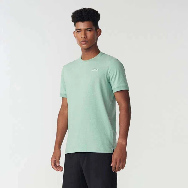CAMISETA FILA ESSENCIAL RIB MASCULINA - Verde CAMISETA FILA ESSENCIAL RIB MASCULINA - Verde