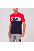 CAMISETA FILA LETTER COLORS MASCULINA - Marinho/vermelho