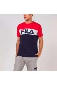 CAMISETA FILA LETTER COLORS MASCULINA - Marinho/vermelho