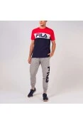 CAMISETA FILA LETTER COLORS MASCULINA - Marinho/vermelho