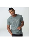 CAMISETA FILA LETTER OUTLINE MASCULINA - Grafite CAMISETA FILA LETTER OUTLINE MASCULINA - Grafite
