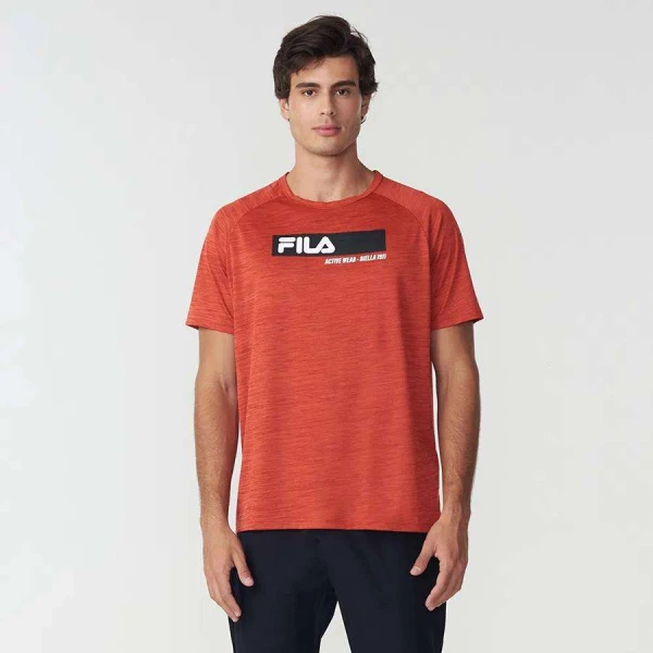 CAMISETA FILA SPORT MELANGE MASCULINA - Vermelho CAMISETA FILA SPORT MELANGE MASCULINA - Vermelho
