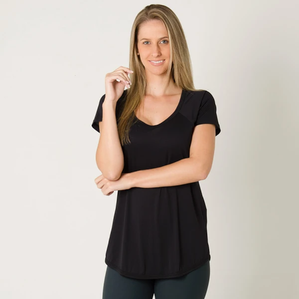 CAMISETA LIVE COMFY BASIC FEMININA - Preto