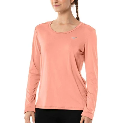 CAMISETA MANGA LONGA DE TREINO MIZUNO PRO UV FEMININA - Laranja