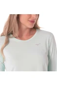 CAMISETA MANGA LONGA DE TREINO MIZUNO PRO UV FEMININA - Verde