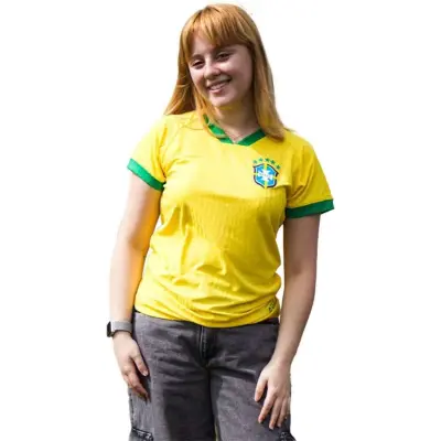 CAMISETA MEINERZ BRASIL WC 2026 FEMININA - Amarelo