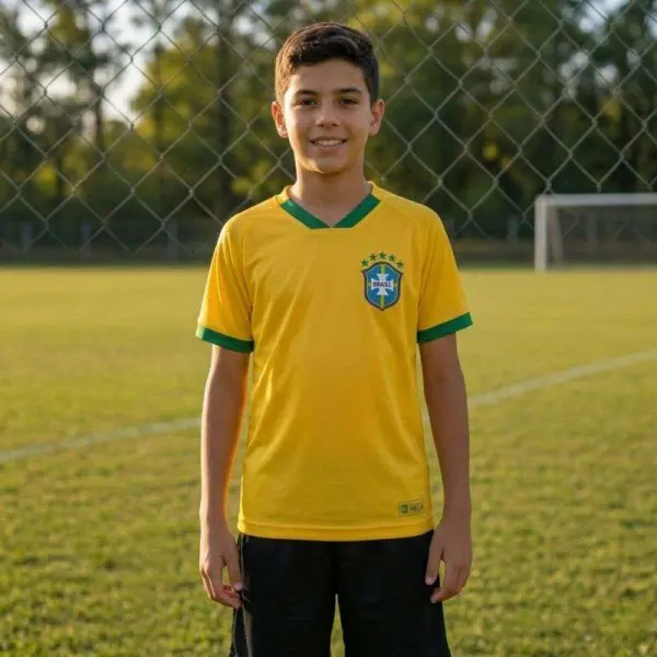 CAMISETA MEINERZ BRASIL WC 2026 JUVENIL - Amarelo